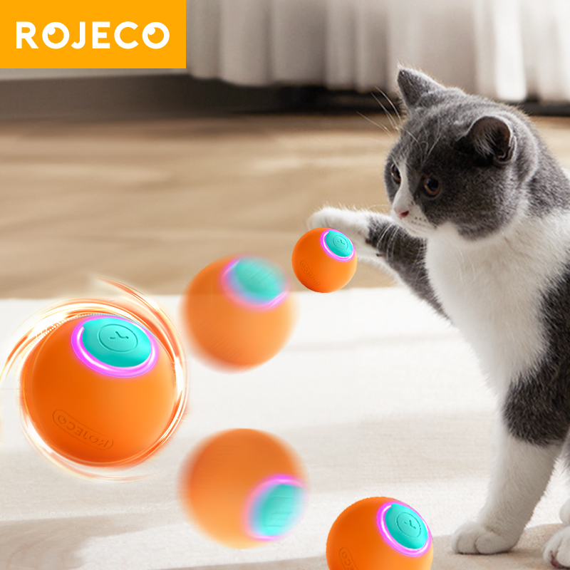Automatic Moving Dog Ball - ROJECO Kattenspeelgoed Slimme interactieve kat Stuiterende