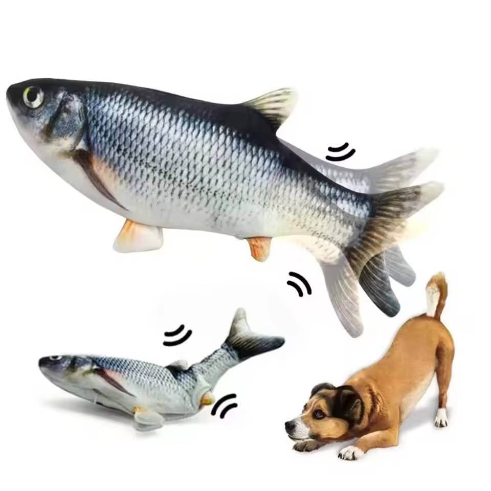 Electric Floppy Fish Dog Toy - Kat Hond Speelgoed Vis USB Oplaadbare
