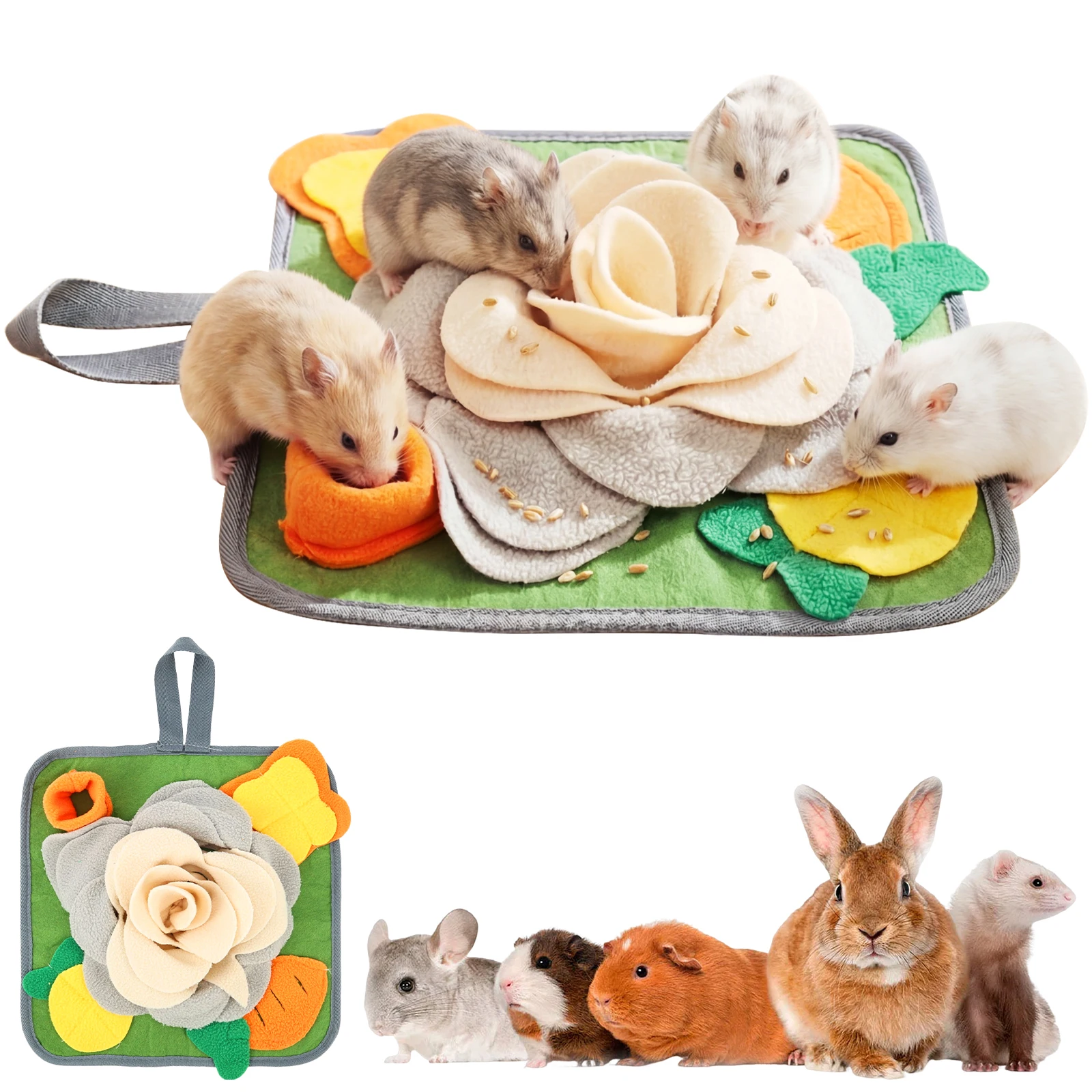 Snuffle Mat For Dogs - Klein knuffelmatje voor konijnen, hamsters en
