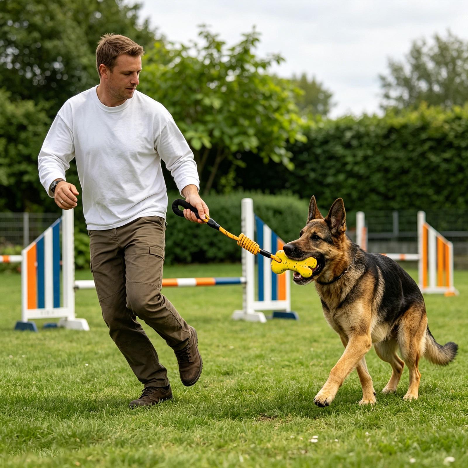 Dog Rope Toy Aggressive Chewers - Touwspeelgoed Kauwspeelgoed met handvat Heavy Duty
