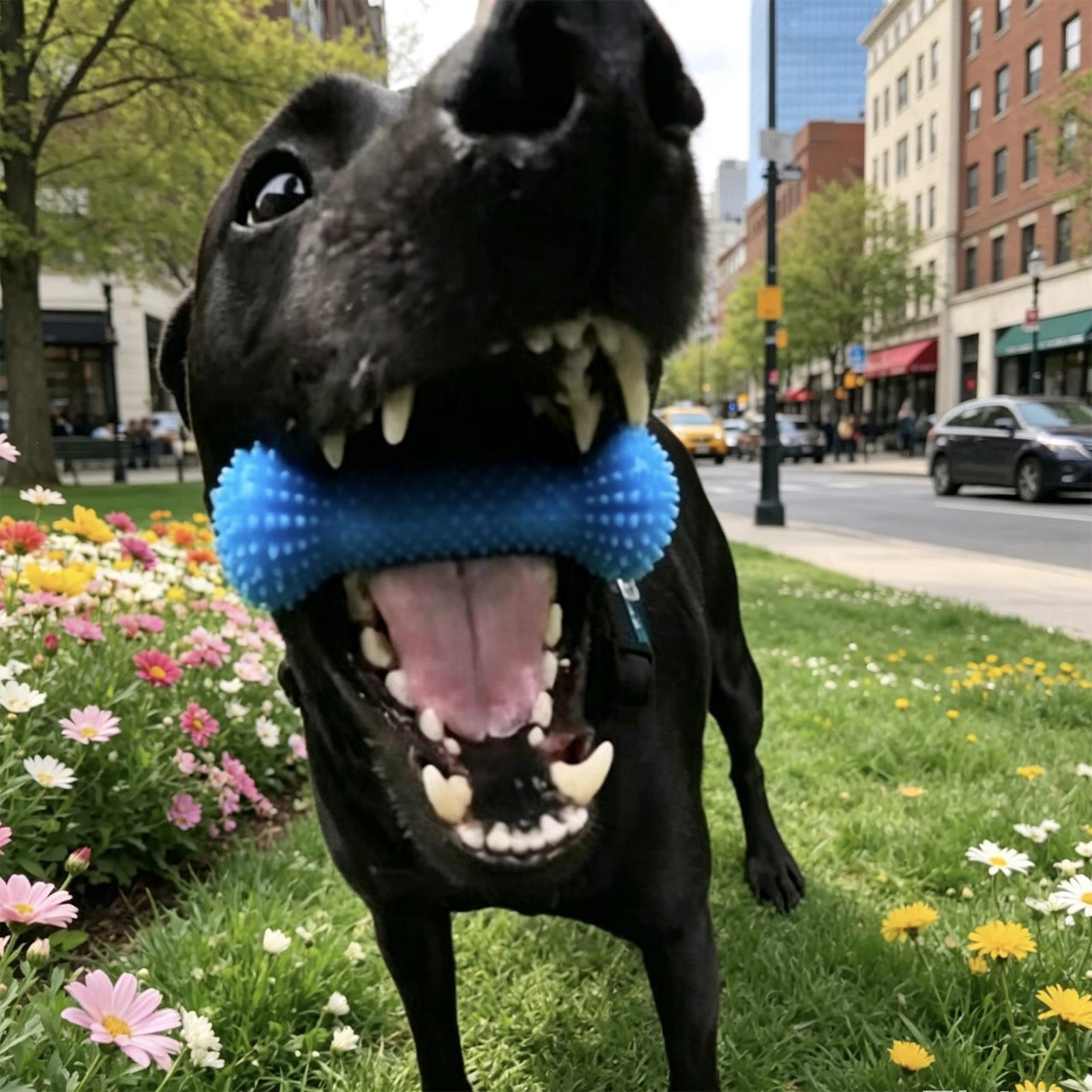 Rubber Treat Dispensing Dog Toy - Honden Tandenborstelspeelgoed Kauwstokjes Mondopener Huisdierbenodigdheden Interactieve