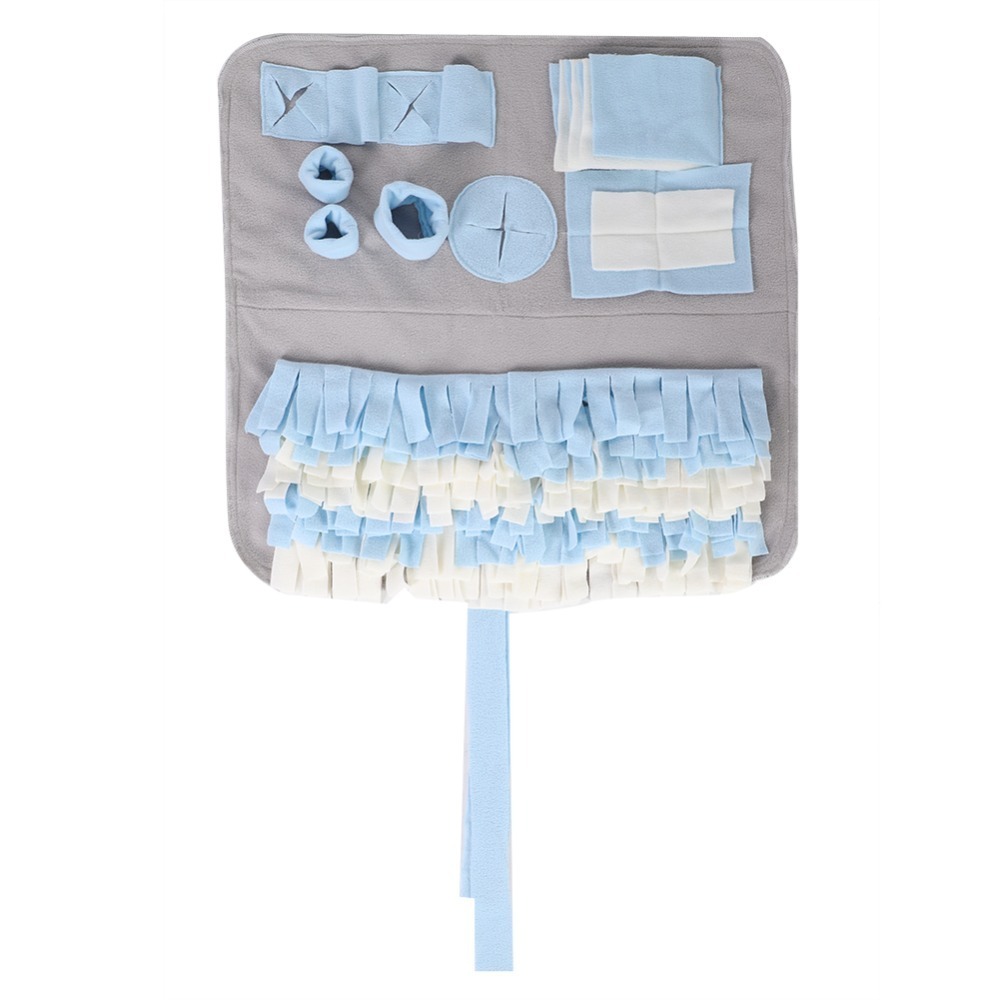 Snuffle Mat For Dogs - Stoffen Hondensnuffelmat Multi-Layer Strips Vierkante Opstelling