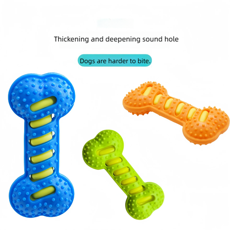 Hondenspeelgoed van rubber, bo - Teeth Cleaning Dog Chew Bone recensie en prijs